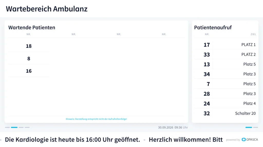 patientenaufrufsystem-information-board